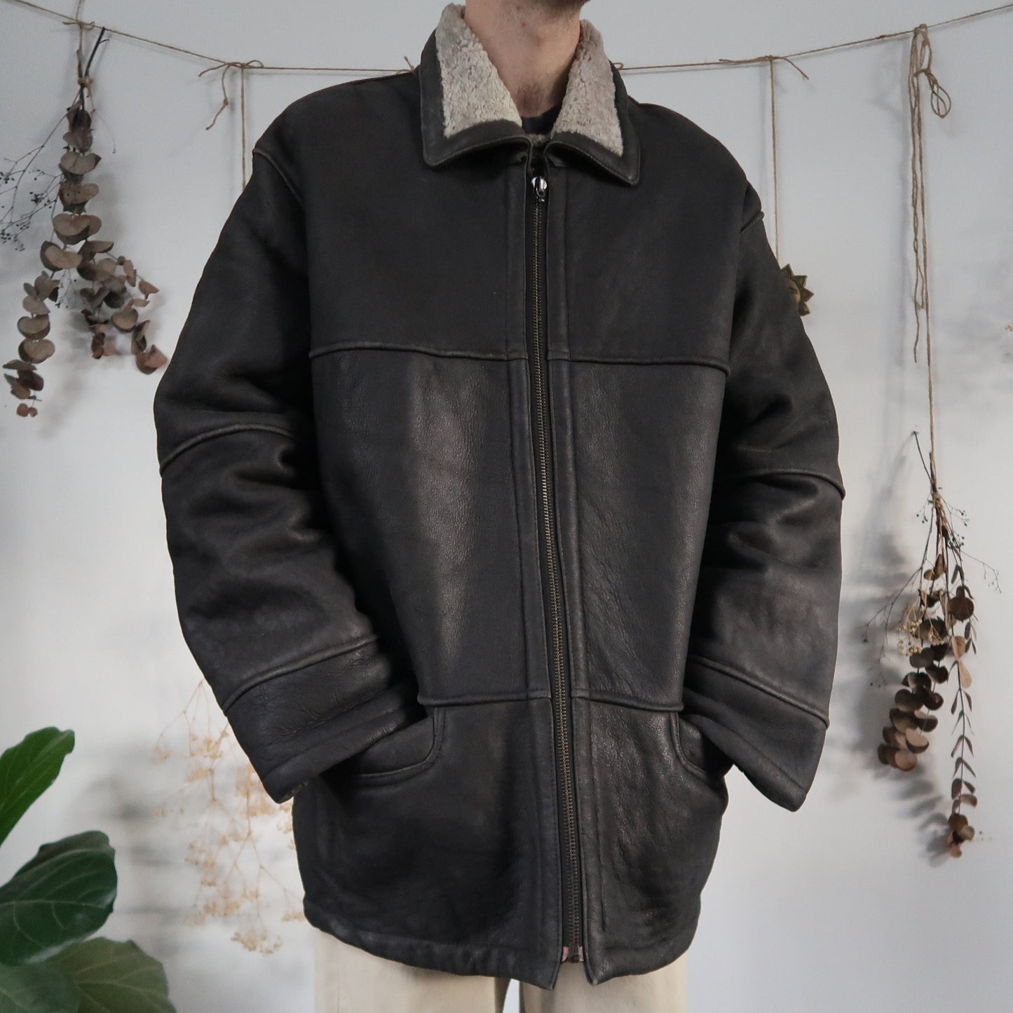 Sheepskin coat - size XL/XXL