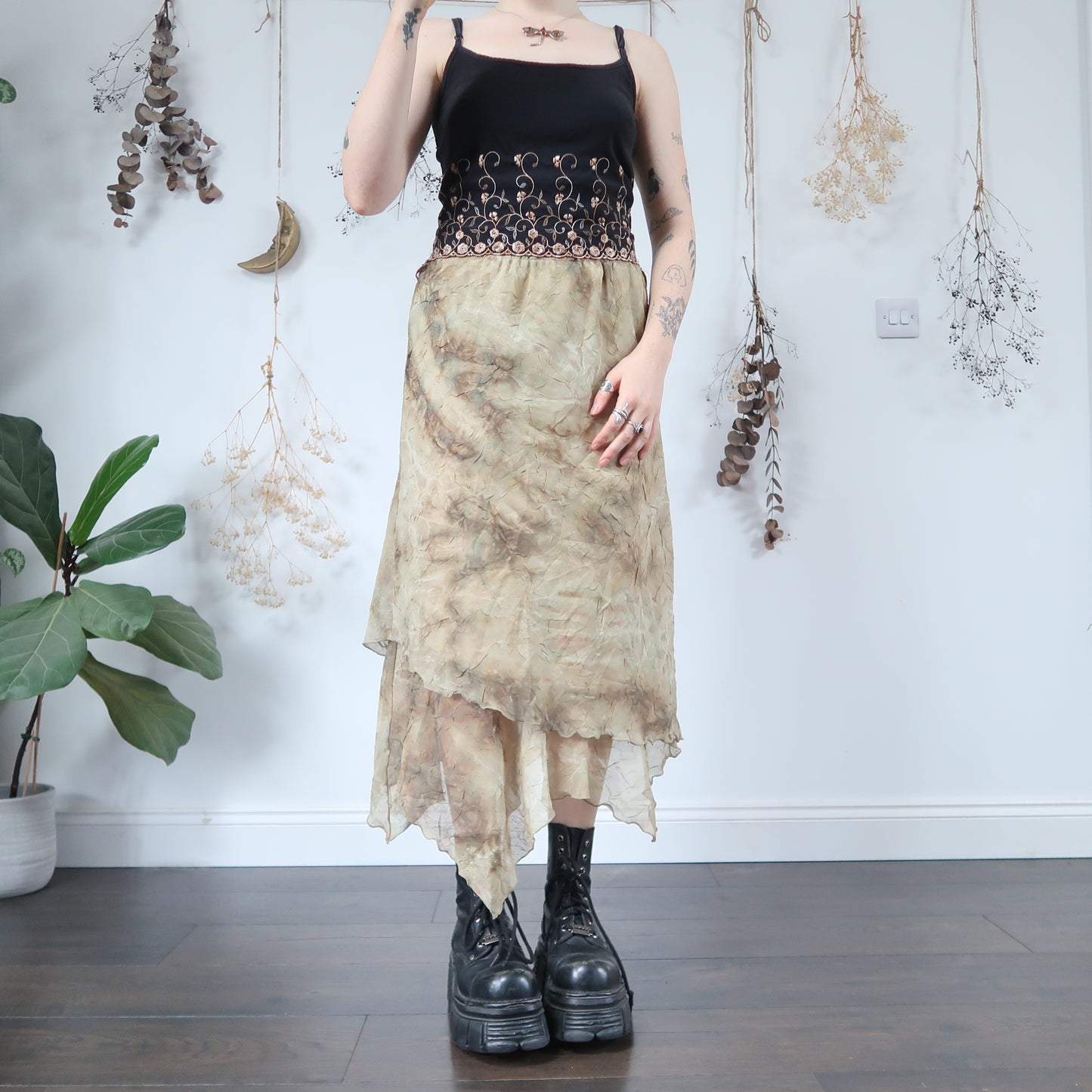 Green fairy grunge skirt - size XS