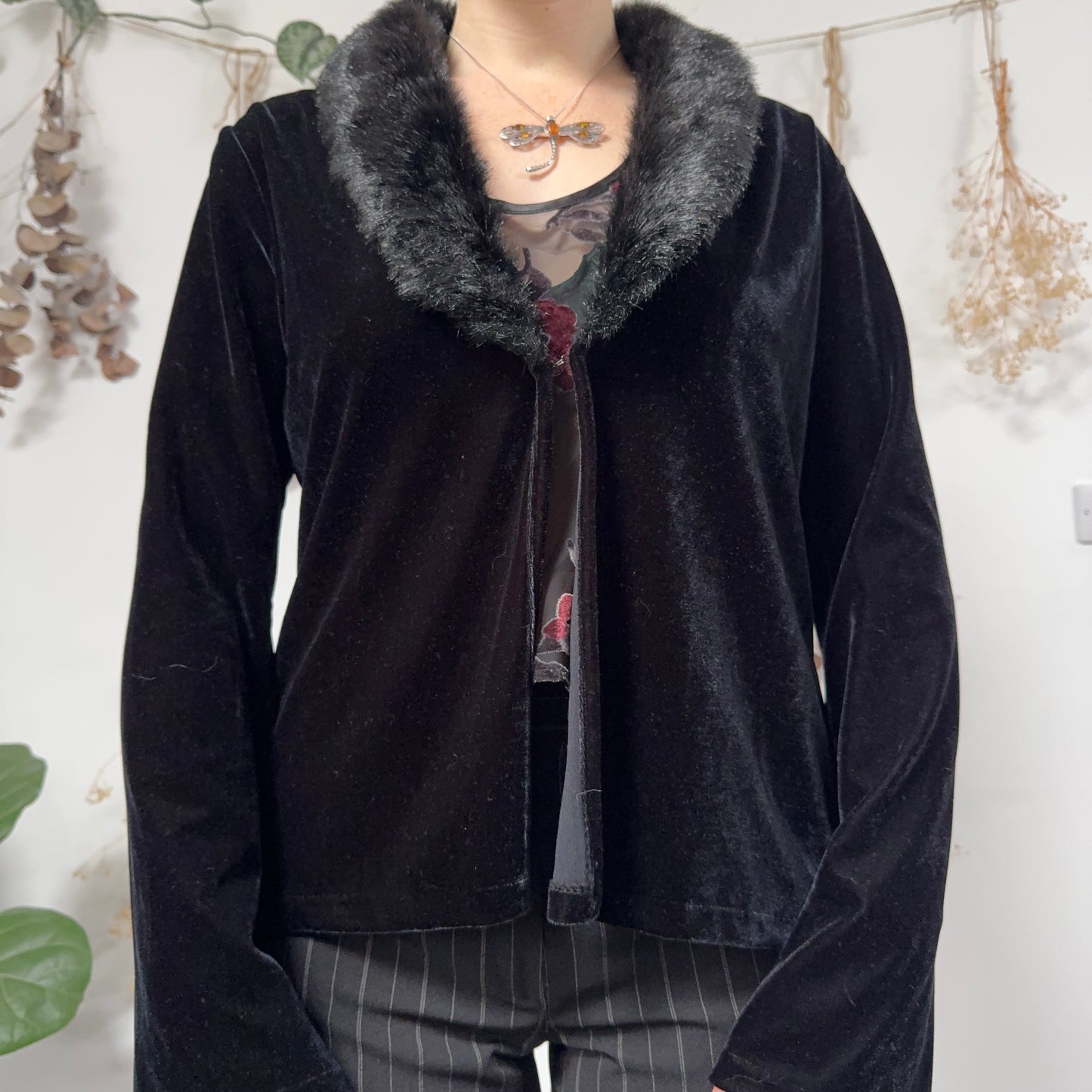 Velvet cardigan - size L