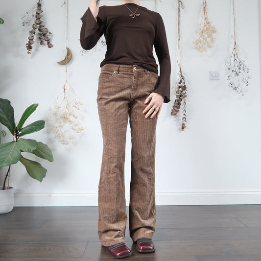 Brown velvety trousers - size M