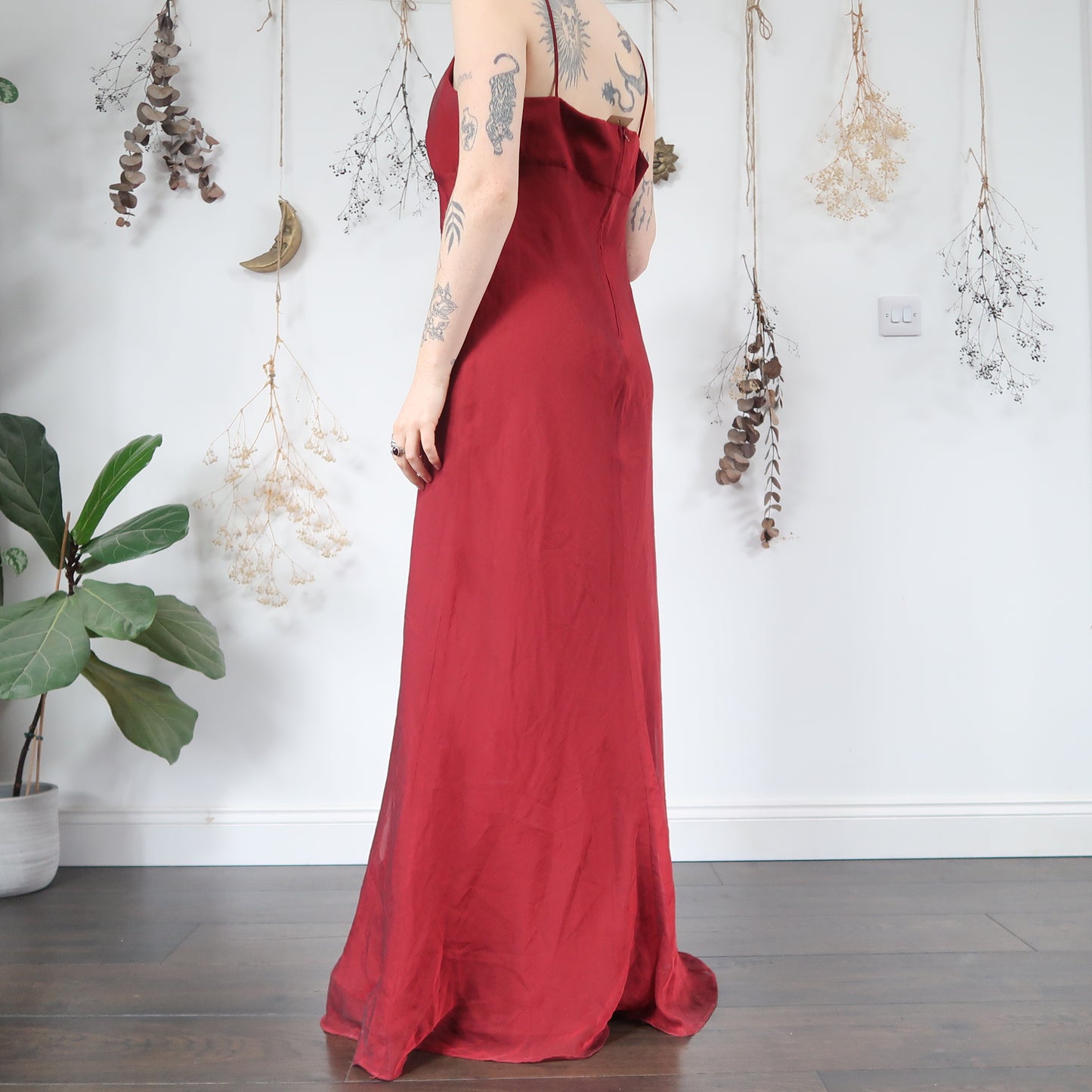 Red evening dress - size L