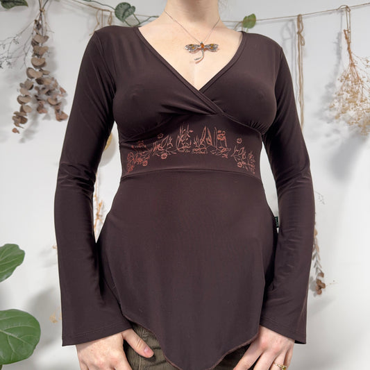 Brown slinky top - size M