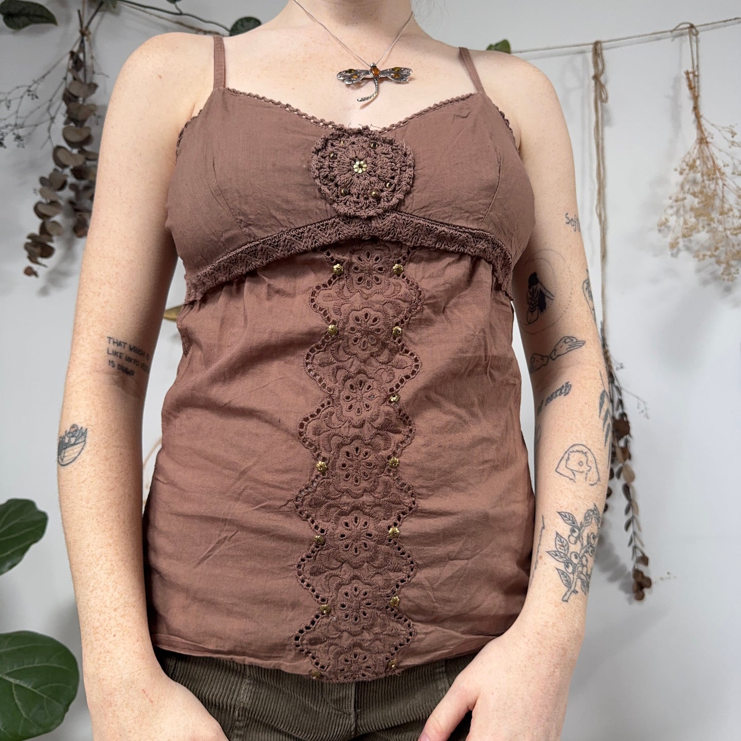 Brown cami - size S/M