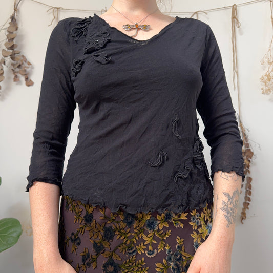 Black mesh top - size M/L