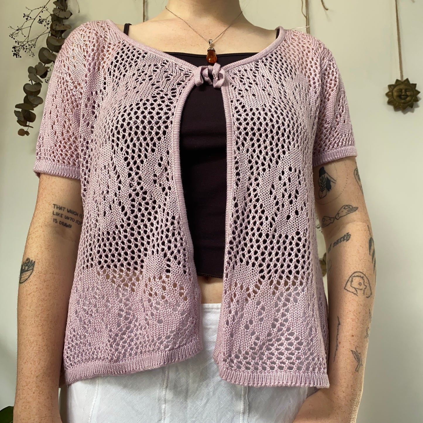 Lilac knit top - size L/XL