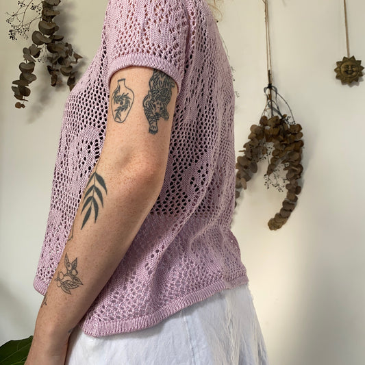 Lilac knit top - size L/XL