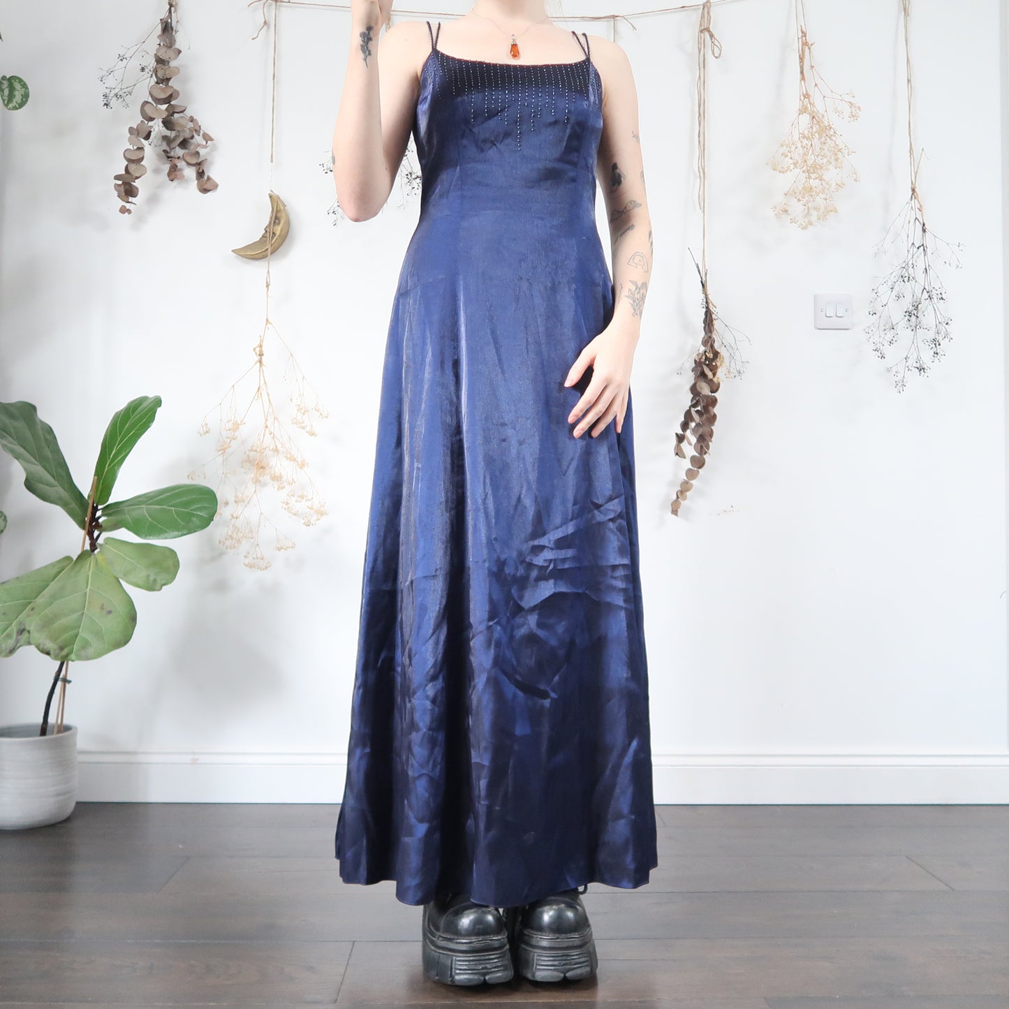Deep blue evening dress - size M