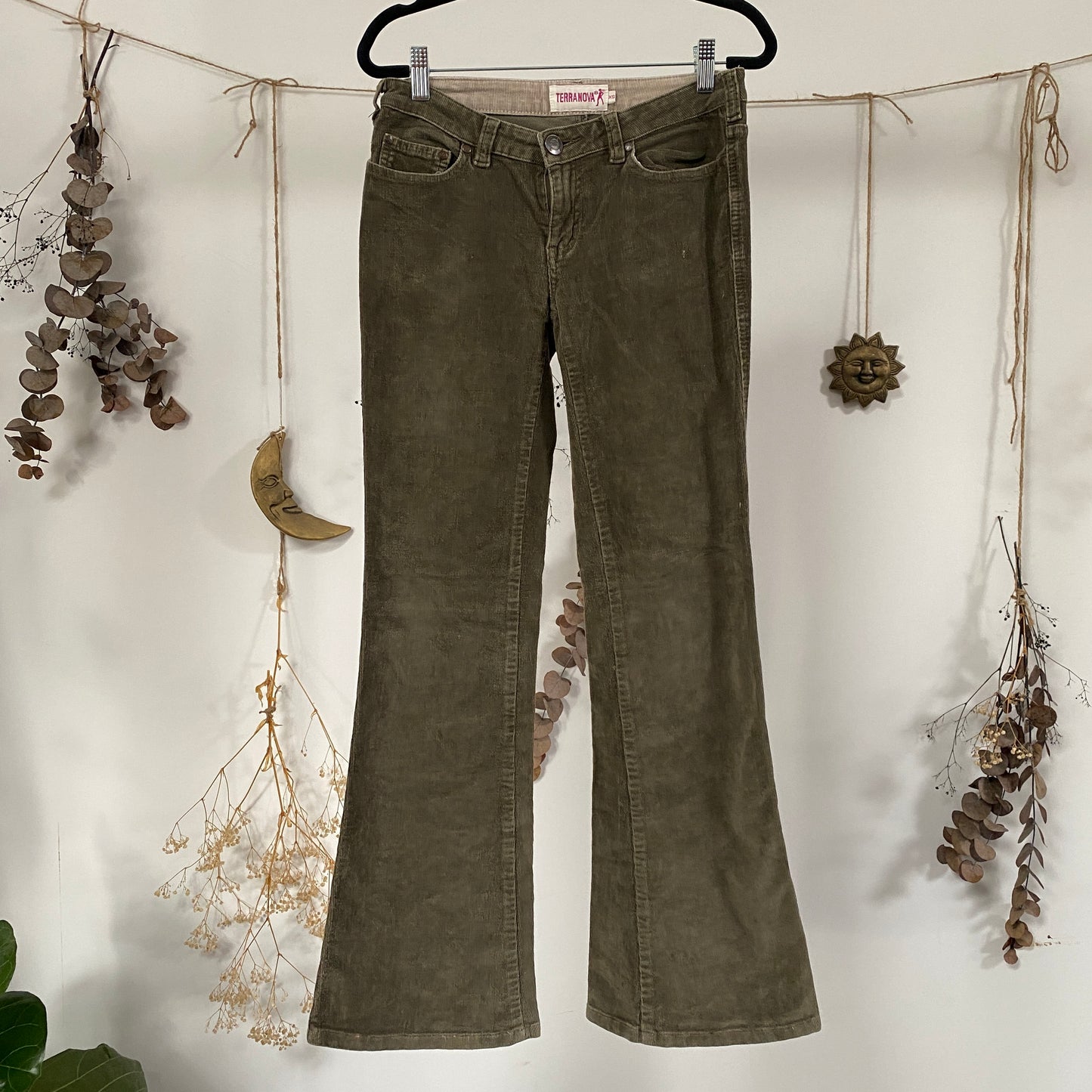 Khaki cord trousers - size XS/S