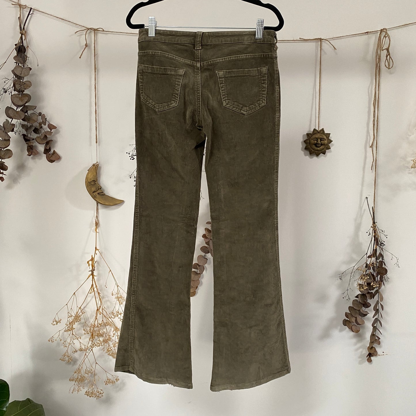 Khaki cord trousers - size XS/S