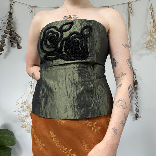 Green corset - size L
