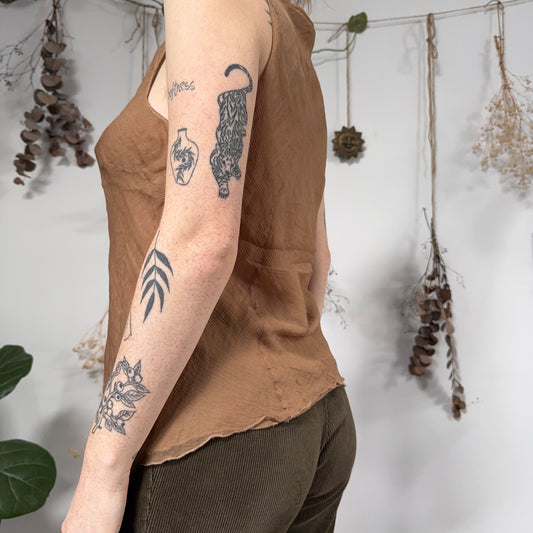 Tan tank top - size L