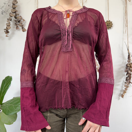 Purple mesh top - size M/L