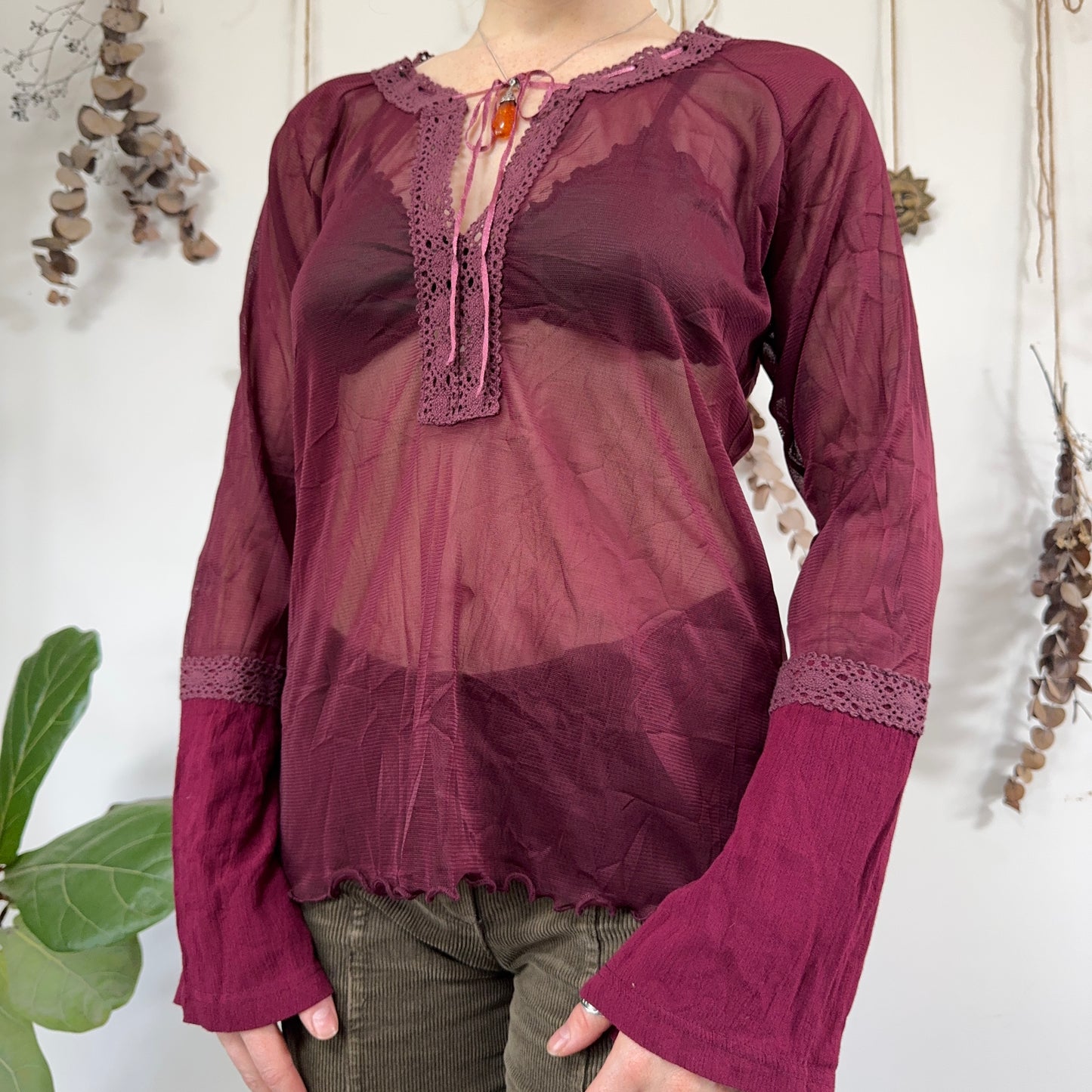 Purple mesh top - size M/L