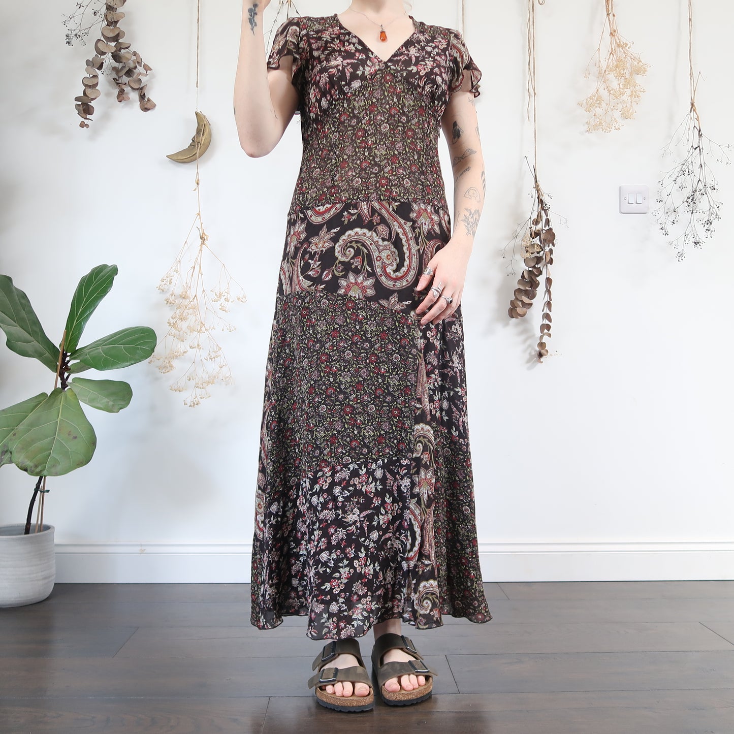 Floral patchwork dress - size M