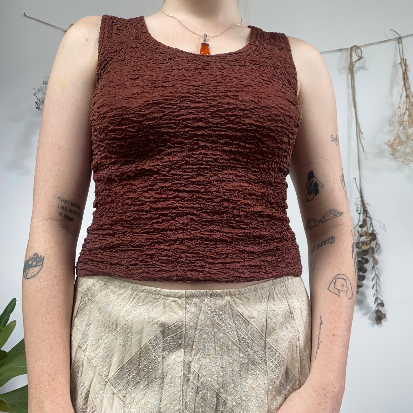 Brown tank top - size S