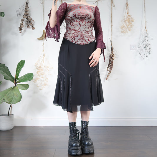 Black midi skirt - size M