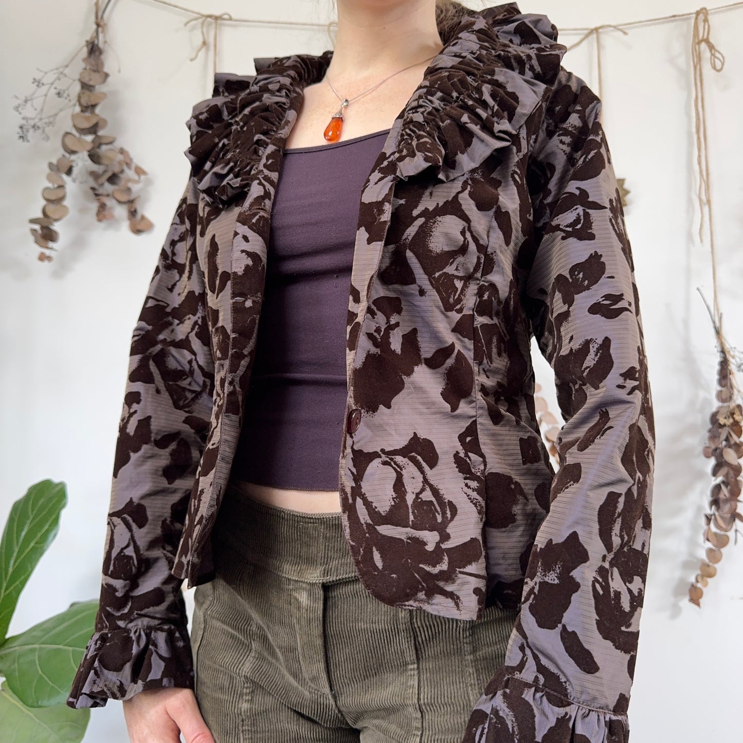Brown purple jacket - size M/L