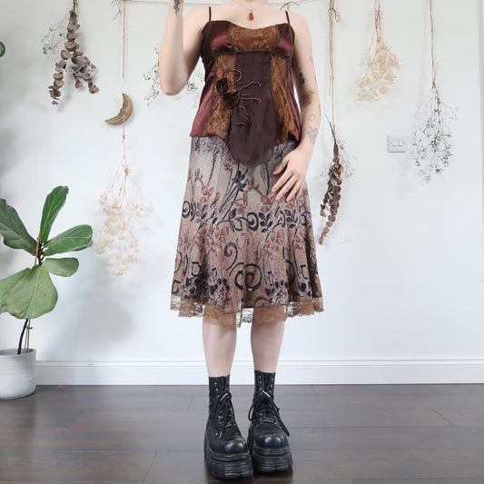 Earthy midi skirt - size M