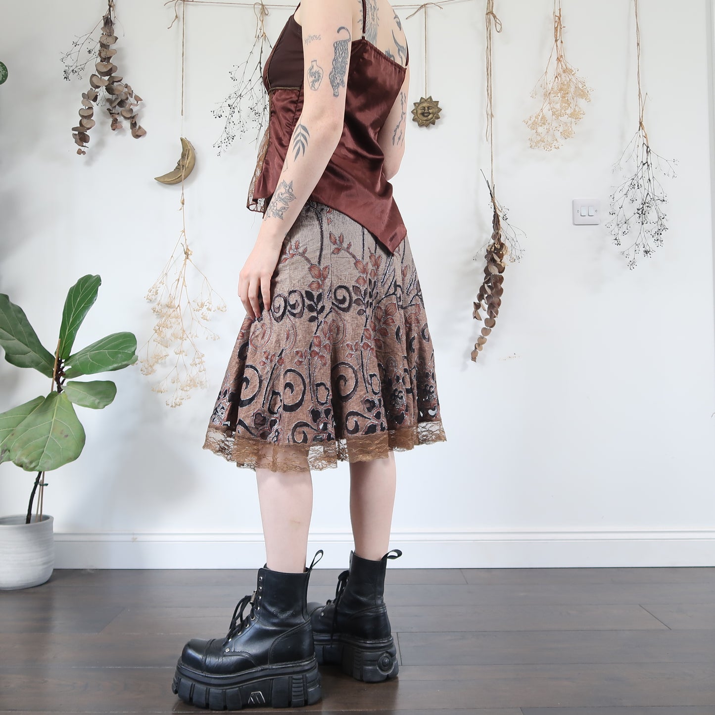 Earthy midi skirt - size M