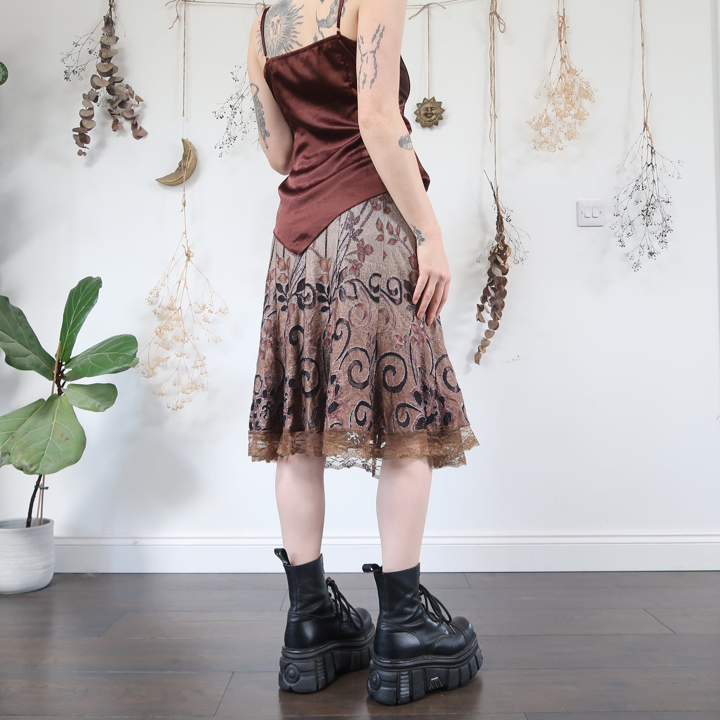 Earthy midi skirt - size M