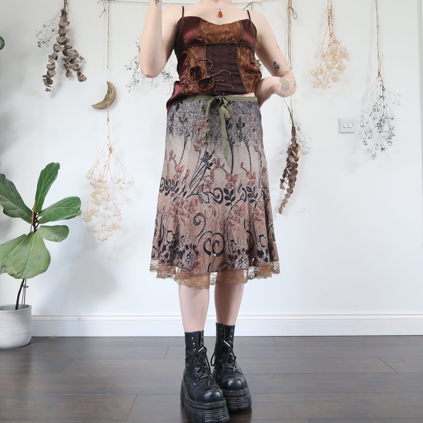 Earthy midi skirt - size M