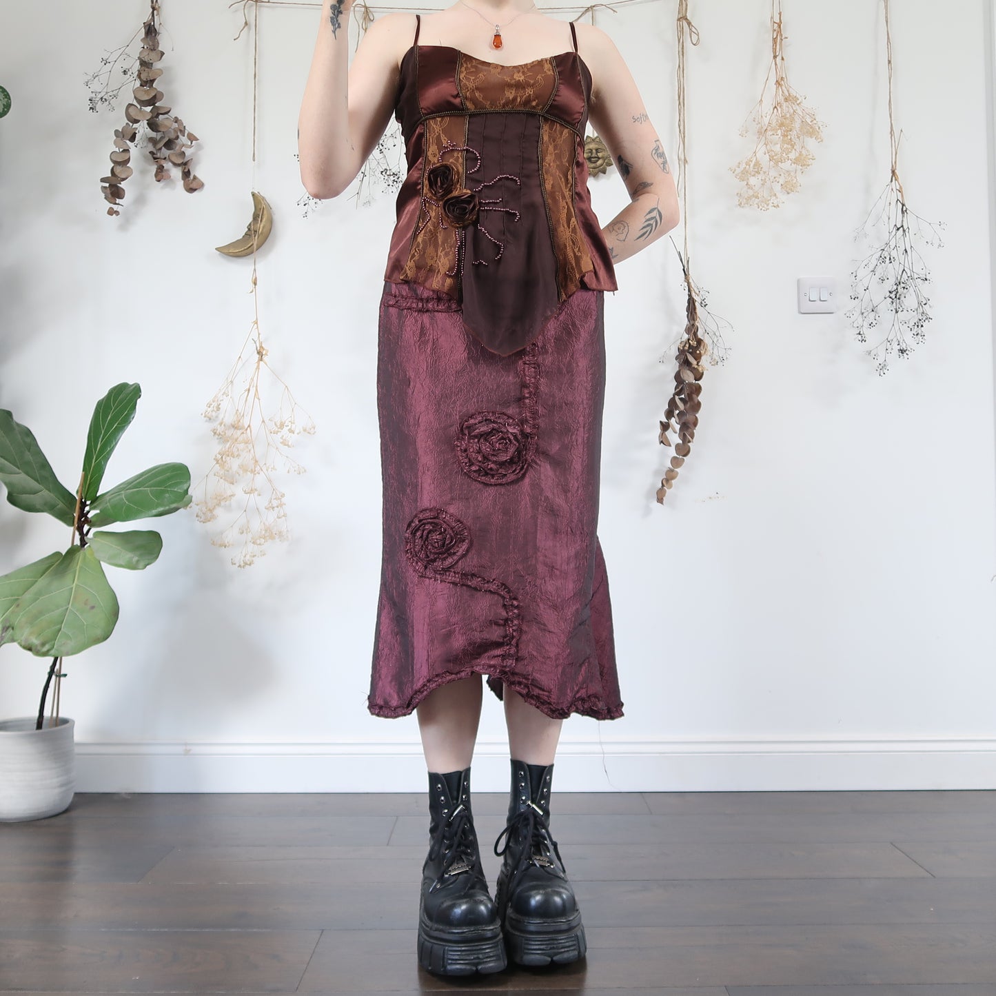 Purple iridescent skirt - size L