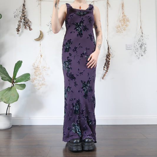 Purple velvet dress - size M
