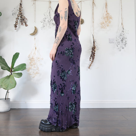 Purple velvet dress - size M