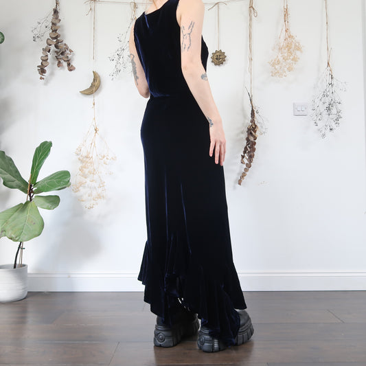 Blue velvet dress - size M