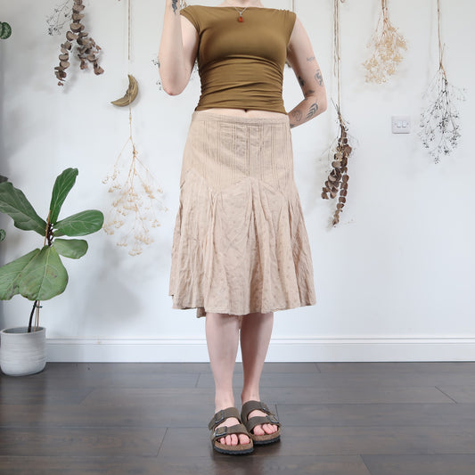 Beige midi skirt - size L/XL