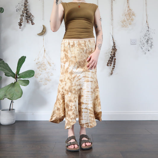 Tie dye broderie anglaise skirt - size L