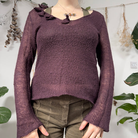 Purple knit top - size M/L