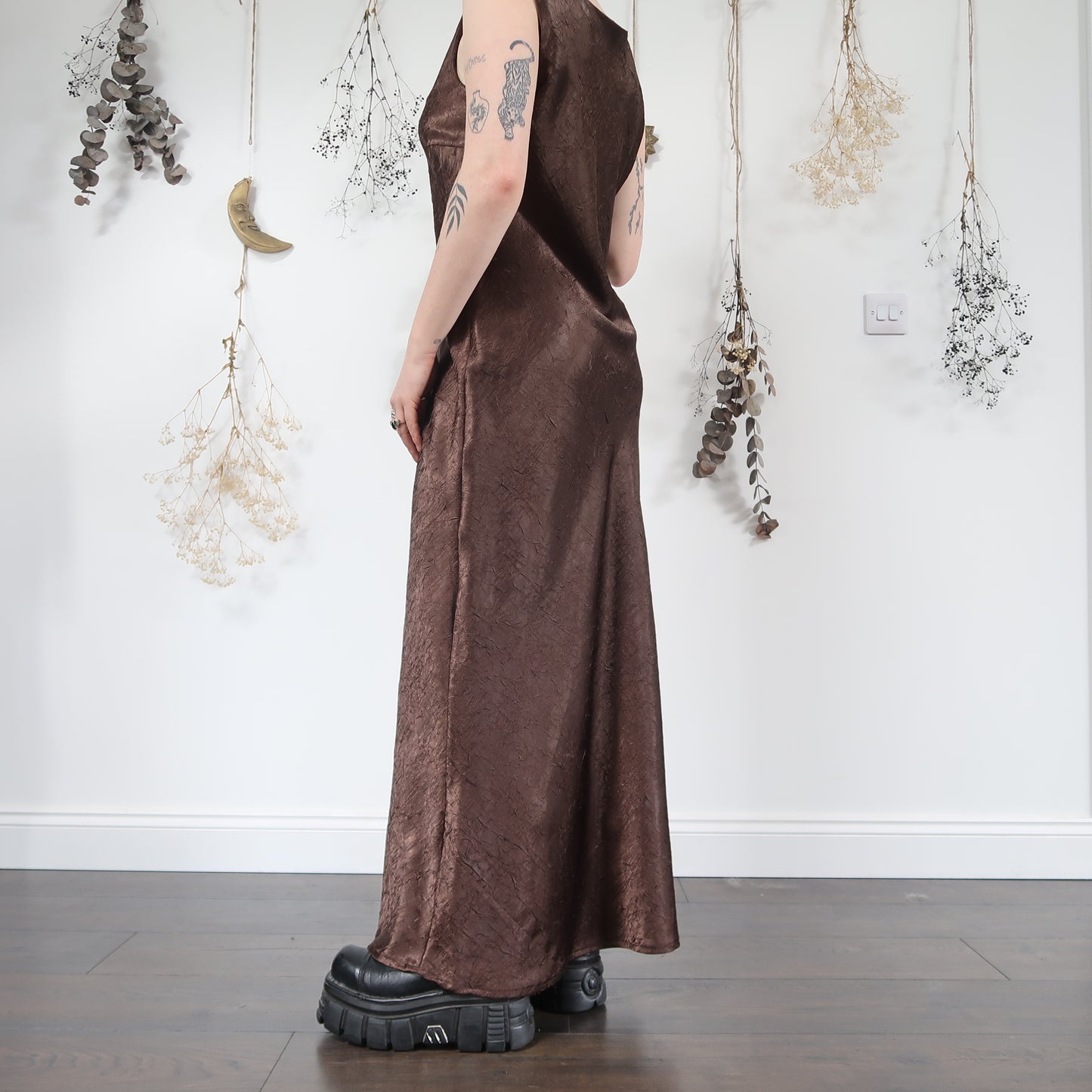 Brown maxi dress - size 14