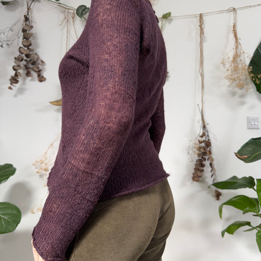 Purple knit top - size M/L