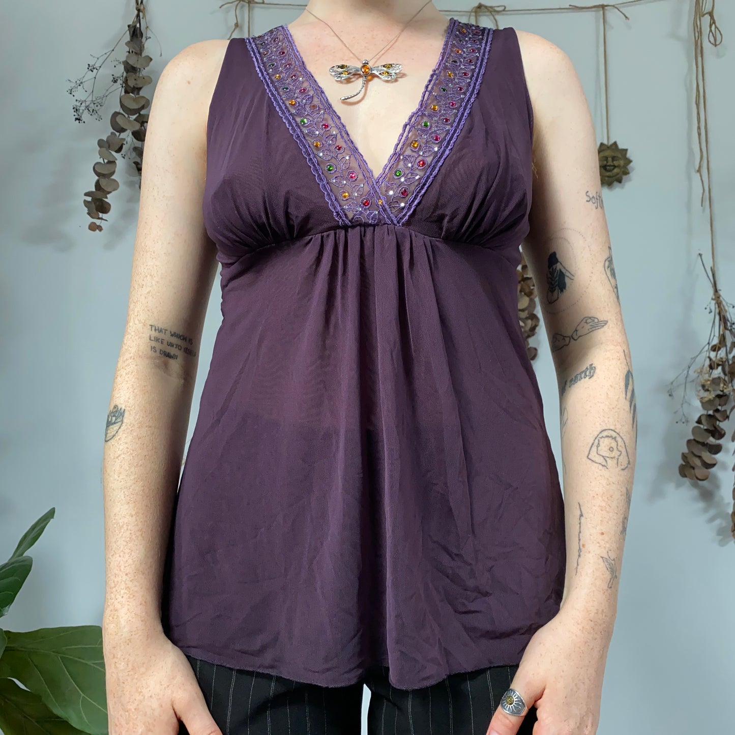 Purple mesh top - size M/L