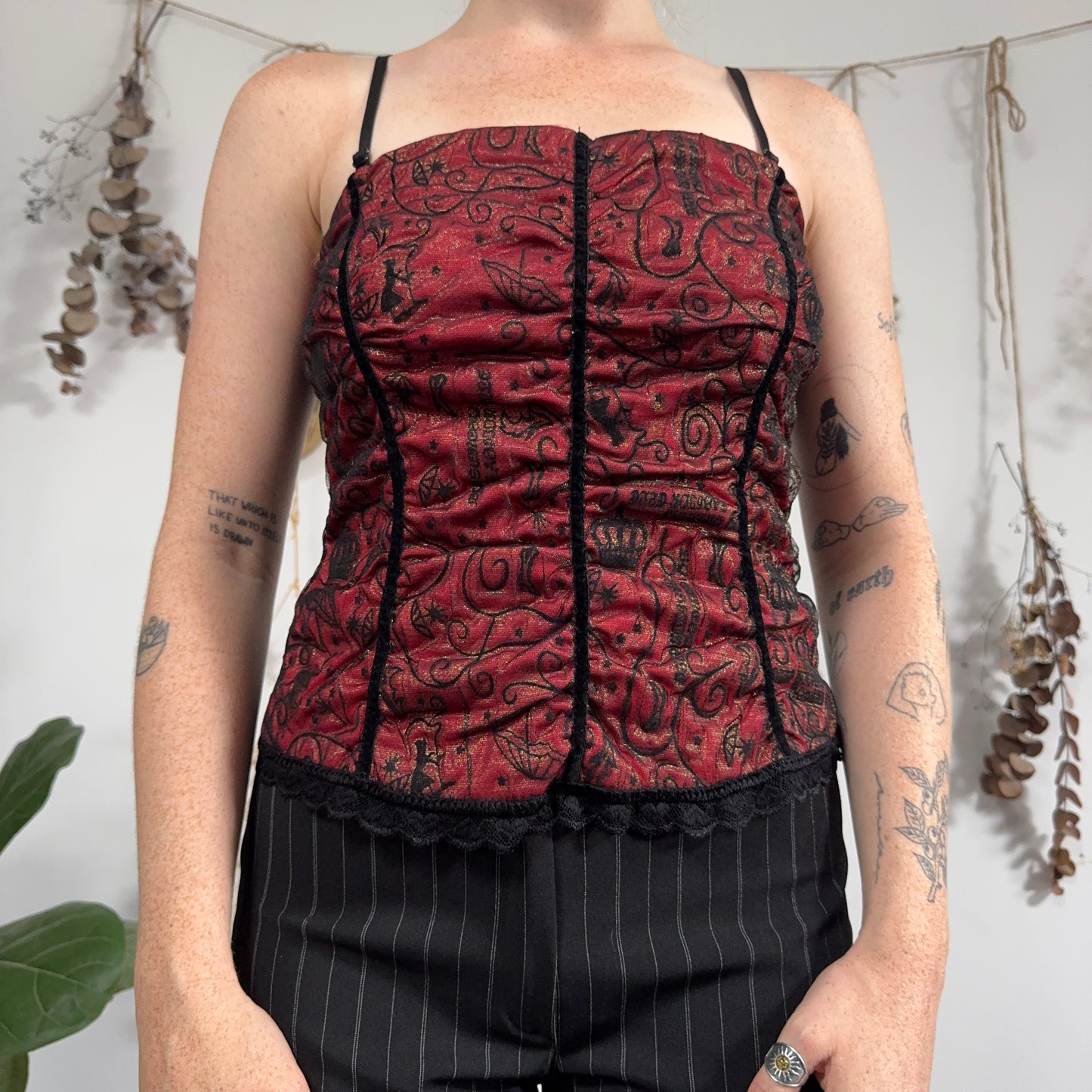 Red mesh top - size S/M