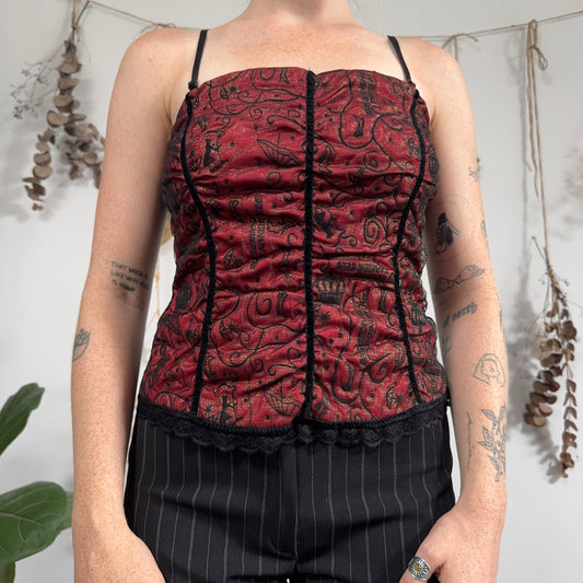 Red mesh top - size S/M