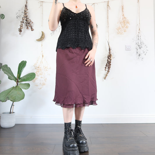 Purple midi skirt - size M/L