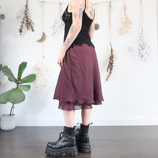 Purple midi skirt - size M/L