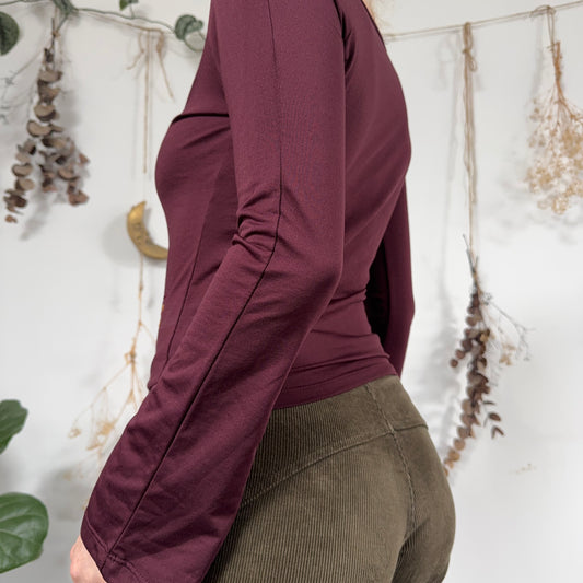 Purple long sleeve top - size XS/S