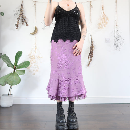 Lilac floral skirt - size M