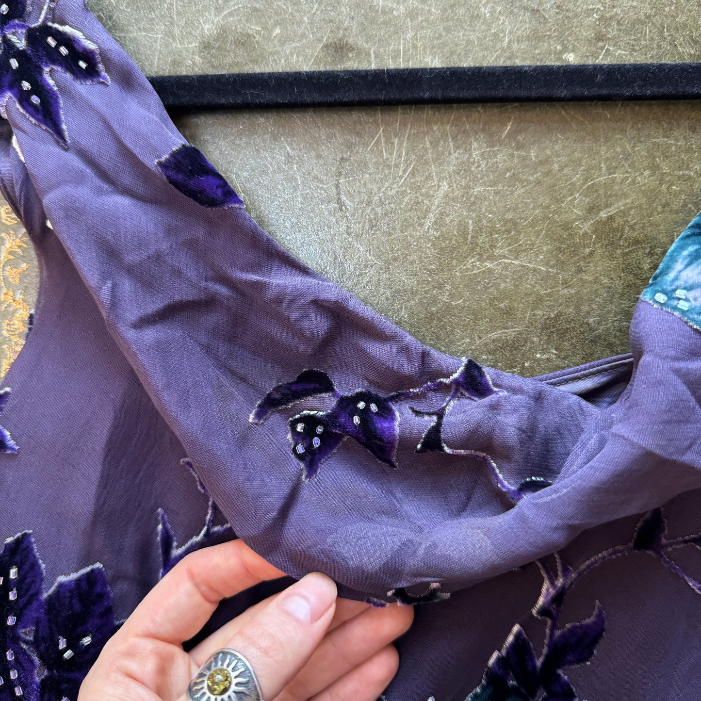 Purple velvet dress - size M