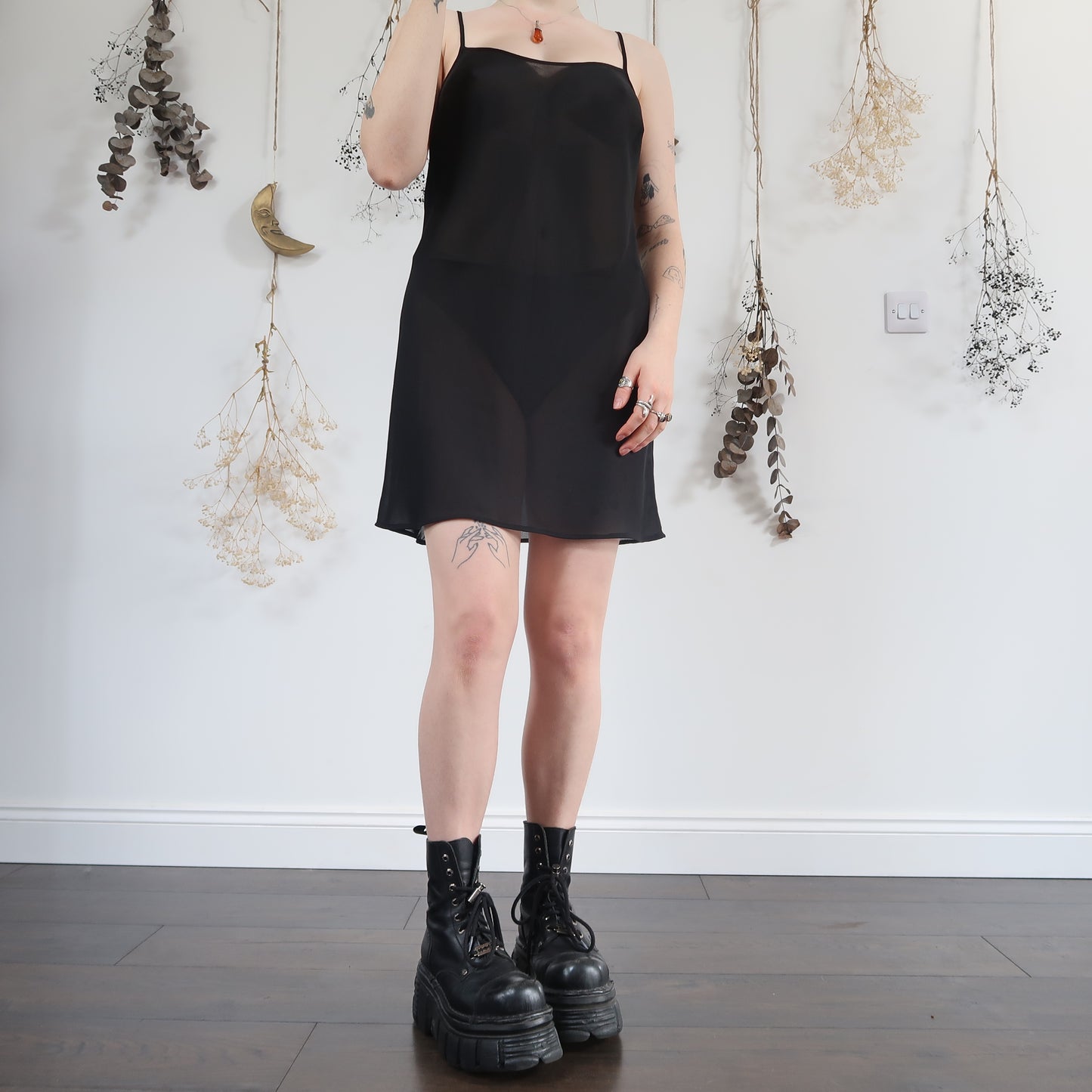 Black slip dress - size 12