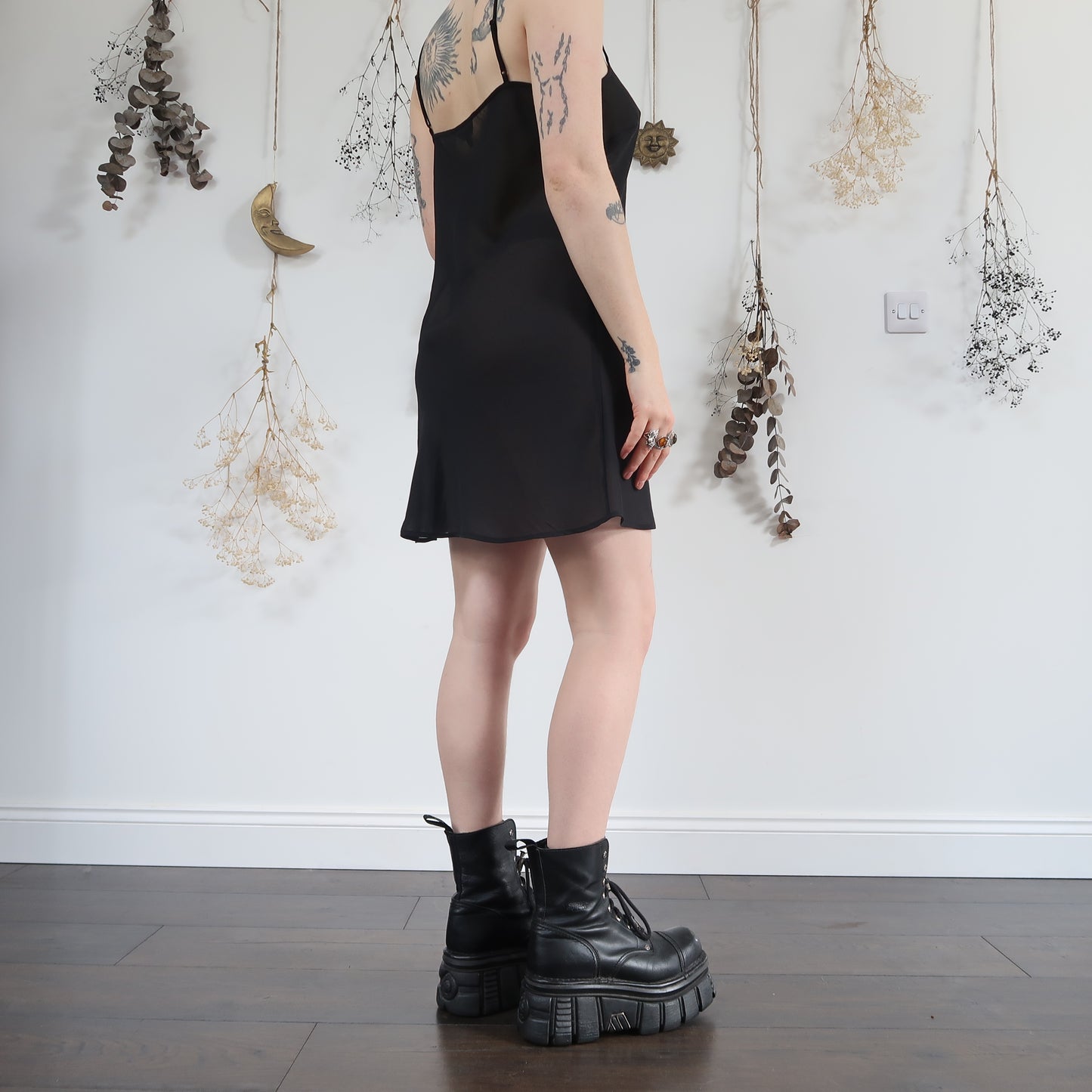 Black slip dress - size 12