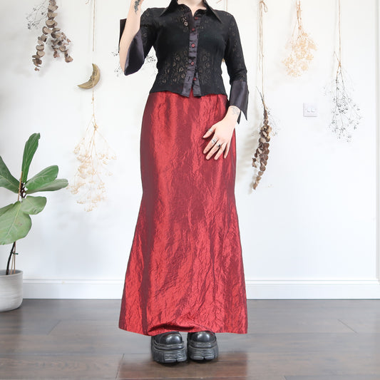 Red iridescent skirt - size M/L