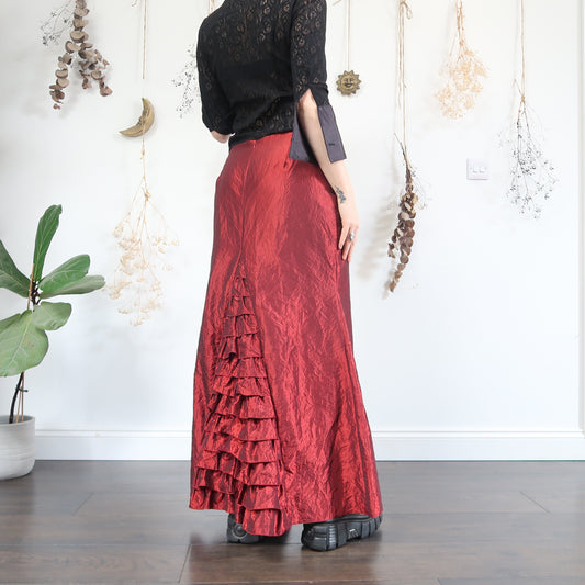 Red iridescent skirt - size M/L