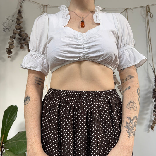 White dirndl blouse - size S