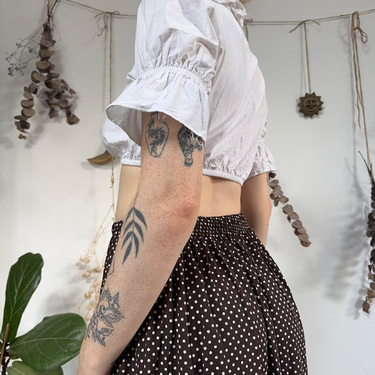 White dirndl blouse - size S