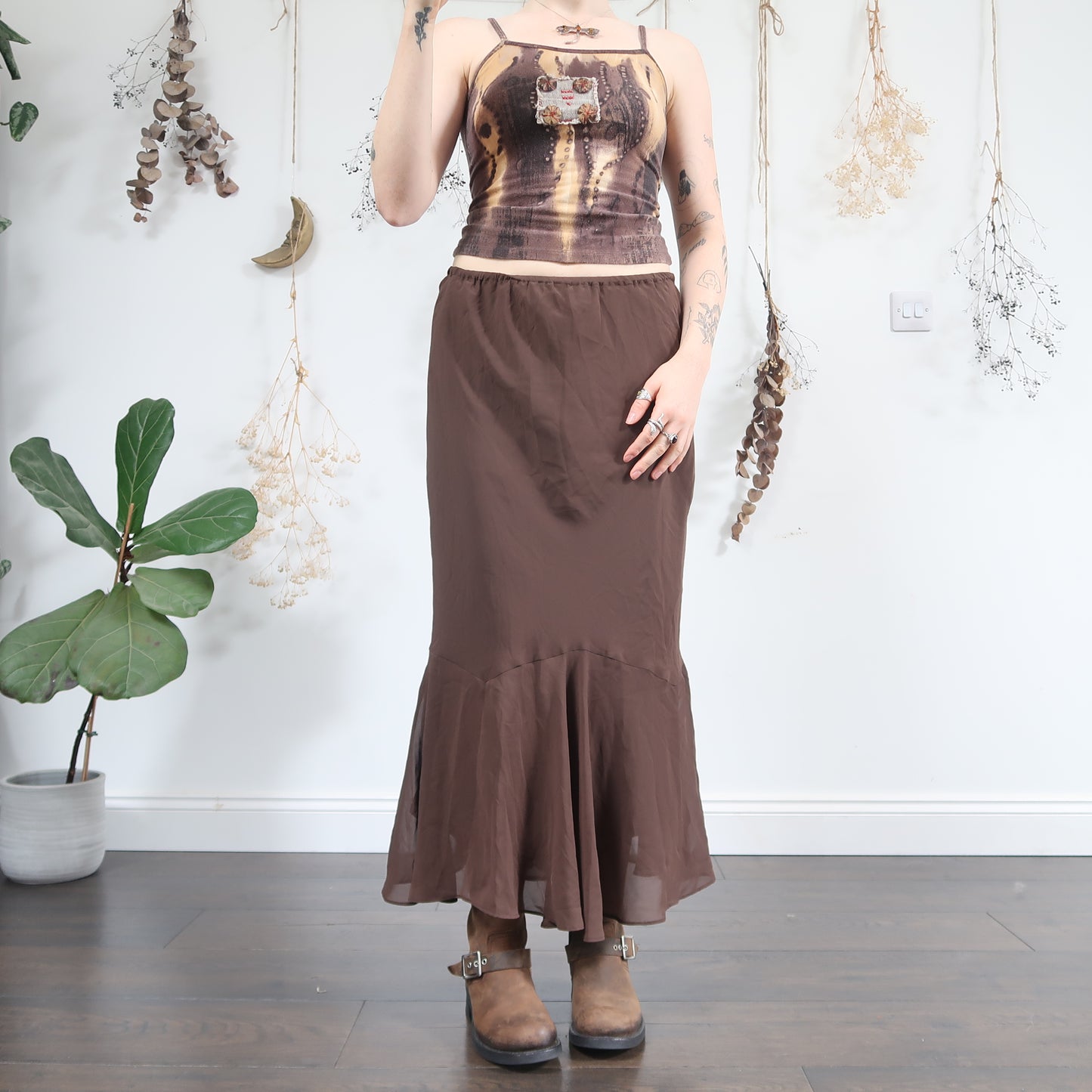 Brown maxi skirt - size M/L