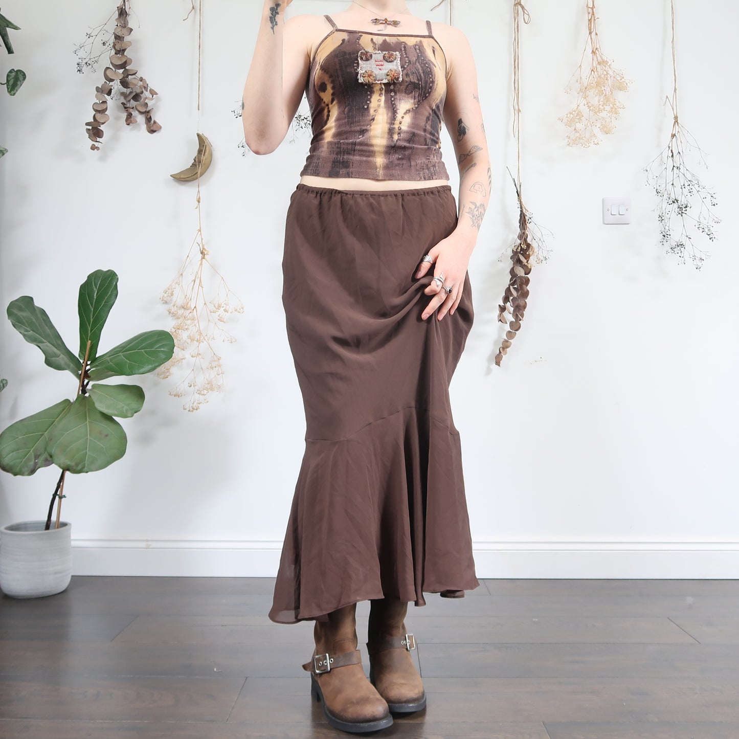 Brown maxi skirt - size M/L